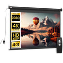 Telo Proiettore 100"" Regolabile con Telecomando Formato 4:3 203x152 cm Nero