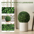Topiarie Sfere di Pianta Artificiale di Bosso Ø42 cm con 682 Foglie Resistente UV Verde      