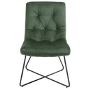 Sedia Imbottita 55x75x90 cm in Tessuto Verde