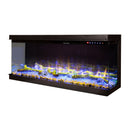 Camino Elettrico da Incasso 56,1x83,5x31,7 cm Effetto Fiamma 1500W Haiti 33 Nero