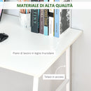 Scrivania da Ufficio 120x60x76 cm in Legno e Acciaio Bianco