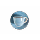 Set 6 Tazzine da Caffè con Piattino Ø6,8x5,6 cm in Gres VdE Tivoli 1996 Baita Acqua