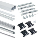 Sistema a Scorrimento Inferiore per Armadio 2 Ante 16 mm con Chiusura Soft Emuca
