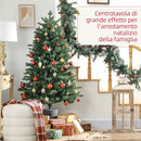 Albero di Natale Artificiale 150 cm 994 Rami Realistico Base in Resina Verde