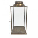 Lanterna Nancy Media 18x18x33,5 h cm in Acciaio Ottone antico