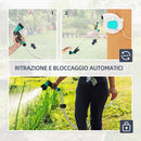 Avvolgitubo da Giardino Retrattile con Tubo dell'Acqua 25+2 m e 7 Getti per Irrigazione Verde e Grigio Chiaro      