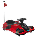 Go Kart Elettrico per Bambini Velocità 3-8 km/h per Drifting Rosso  