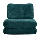 Poltrona Letto Faster Petrolio 80x100x80 cm in Spugna e Poliestere Verde acqua      