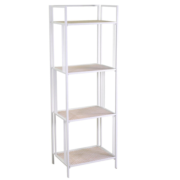 Libreria 4 ripiani 45x34xh122/135 cm in Metallo Lucilla Bianco acquista