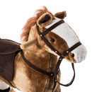 Cavallo a Dondolo in Legno con Suono Giocattolo per i Bambini Marrone 