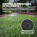 Prato Artificiale 1x4 m Tappeto Sintetico con Altezza 10mm Drenante in PP Verde      