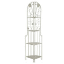 Portapiante ad Angolo 4 ripiani 48x33xh160 cm in Metallo Milena Bianco