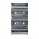 Scarpiera Vicky 60x24x115 h cm in Legno Grigio Chiaro