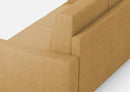 Divano Angolare 5 Posti 226x226x85 cm Sakar in Tessuto Ocra