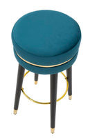 Sgabello Bar Paris Oro Ø 35x74 cm in Legno e Poliestere