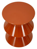Tavolinetto Zag Orange Ø37,5x45 cm in Metallo Arancione      