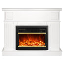 Camino Elettrico da Pavimento 95x120x30 cm Effetto Fiamma 1500W Olimpia & Mars Wenge