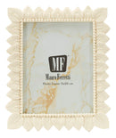 Cornice Light Leaf 21,3x1,7x26,5 cm in Resina e Vetro Crema      