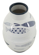 Vaso Ceramica Fish Ø21x31 cm in Ceramica Multicolor      