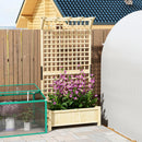 Fioriera da Giardino 90x45x183 cm con Traliccio per Piante Rampicanti in Legno Naturale      