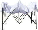 Gazebo da Giardino Pieghevole 3x3m in Tessuto Bianco