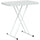 Tavolino da Giardino Pieghevole 76x50x74 cm con Altezza Regolabile in Metallo e HDPE Bianco