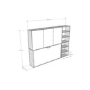 Letto Singolo a Scomparsa Composizione G Kando H194,4 Bianco Frassino 