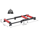 Rullo Bici Allenamento Lunghezza Regolabile Nero e Rosso 54x14.5x93-145 cm 