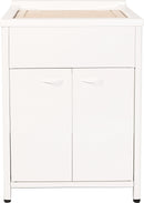 Mobile Lavatoio da Esterno in Polipropilene e Alluminio 60x60x83 cm Bianco  