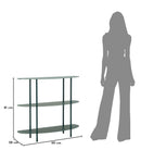 Console Saturno Ottanio 90x28x81 cm in Metallo Verde acqua      