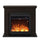 Camino Elettrico da Pavimento 107,2x95,2x24,5 cm Effetto Fiamma 1500W Sined Siena Wenge