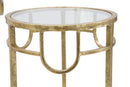 Porta Telefono Oro Set 3 Pz Ø33x70 -28x60-23x50 cm in Ferro e Vetro Oro