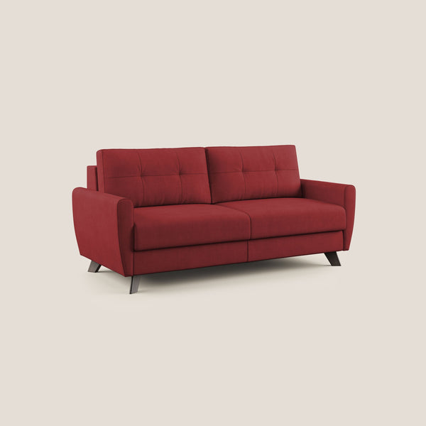 Divano Letto 2 Posti 168x97x96 cm in Tessuto Rosso sconto