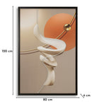 Stampa con LED su Tela Abstract 80x4x120 cm in Tela e Plastica e MDF Multicolor      