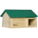 Casetta per Ricci da Esterno 47x34,2x27 cm in Legno di Abete Tetto Verde