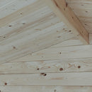 Casetta Box da Giardino per Attrezzi 207x102 cm con Porta Finestrata in Legno Naturale