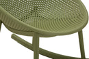 Sedia a Dondolo Ibiza Verde 66x88x80 cm in Polipropilene Verde      