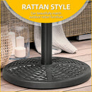 Base per Ombrellone da Giardino Ø45 cm Effetto Rattan Nero