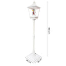 Lampione Bianco di Natale H180 cm con Musica e Mini Lucciole