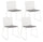 Set 4 Sedie 43,5x50x79 cm Giulia in Poliestere Bianco e Bianco