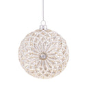 Set 4 disco con Strass Ø11 cm Bianco