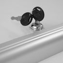 Bacheca con Anta Battente 49,1x35x2,6 cm in Alluminio Grigio Chiaro