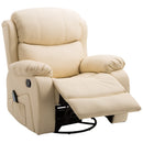 Poltrona Relax Massaggiante 97x92X104 cm in Similpelle Beige