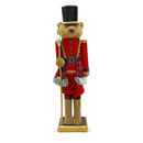 Soldato Orso Schiaccianoci Natalizio H80 cm con Ascia Rosso
