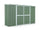 Casetta Box da Giardino in Lamiera di Acciaio Porta Utensili 307x100x192 cm Enaudi Verde