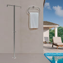Doccia da Giardino ad Acqua Fredda in Acciaio Inox con 2 Soffioni Stretti Sined Bicefalo  