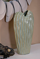 Vaso Venice 22x10x39 cm in Ceramica Verde      