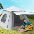 Tenda da campeggio per 2-3 persone 210x210x150 cm con Veranda grigia e bianca
