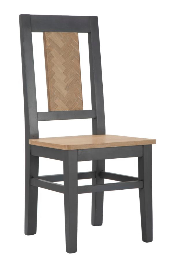 Set 2 Sedie 44x44x96 cm in Legno di Abete Malé Marrone e Grigio sconto