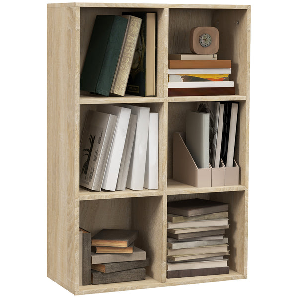 acquista Libreria a Cubi 65,5x30x97,5 cm 6 Vani a Giorno Rivestimento in Melamina Rovere